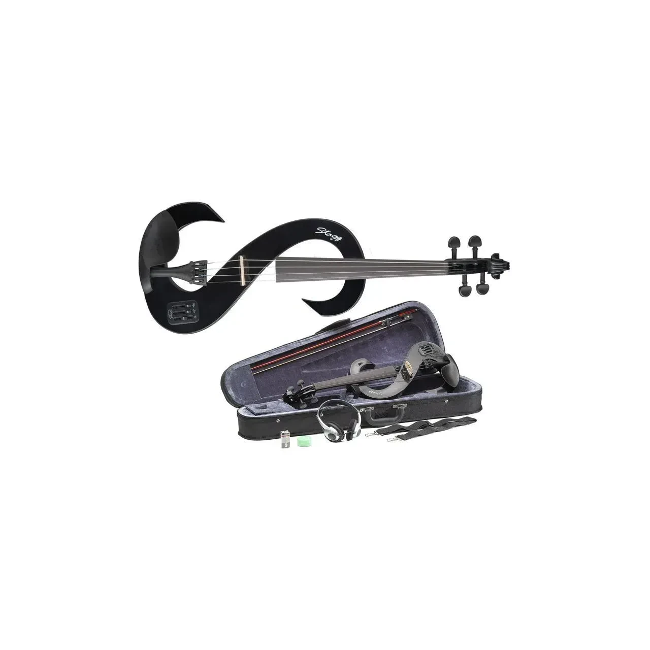 Б/У Электроскрипка STAGG EVN 4/4 BK черный, с чехлом (набор)
