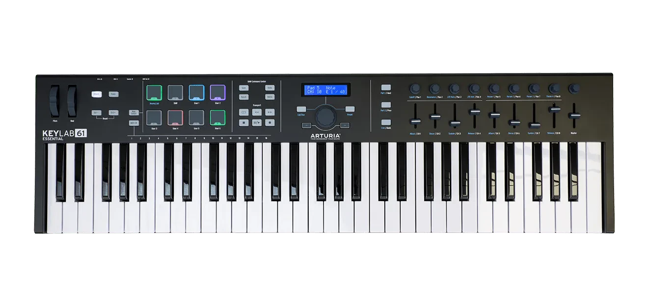 Миди-клавиатура Arturia KeyLab Essential 61 Mk3 Black