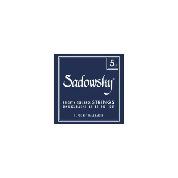 SADOWSKY Blue Label Bass String Set, Nickel, Taperwound, Extra Long (35") - 5-St