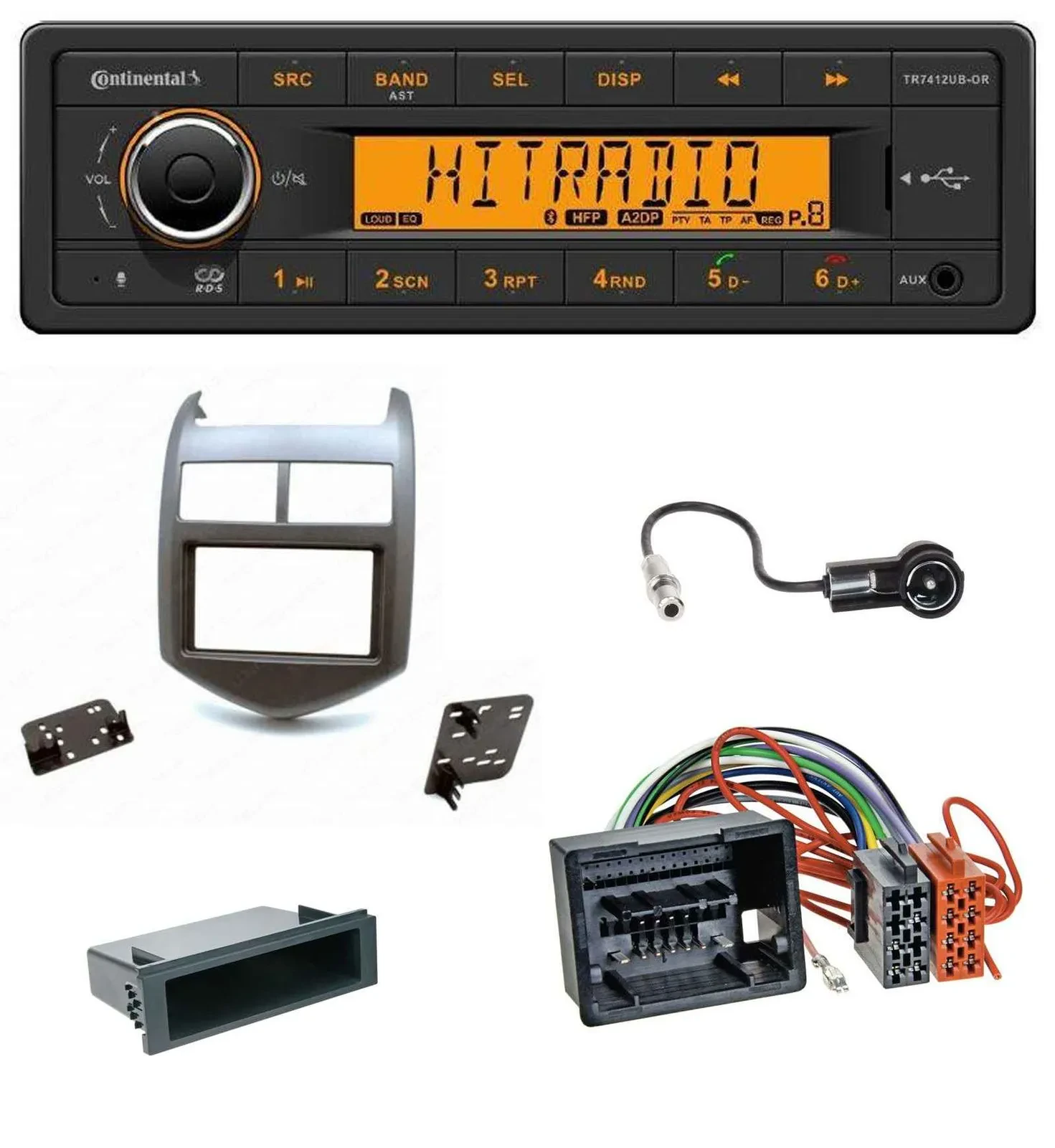 Continental MP3 Bluetooth AUX USB Autoradio für Chevrolet Aveo Sonic ab 2011 dun