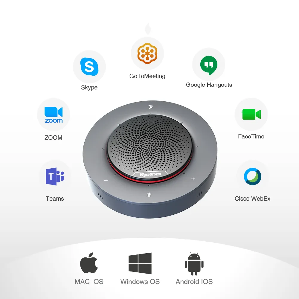 Спикерфон для конференций Wyrestorm HALO 60 USB, Bluetooth, микрофон 360°, время разговора 10 ч