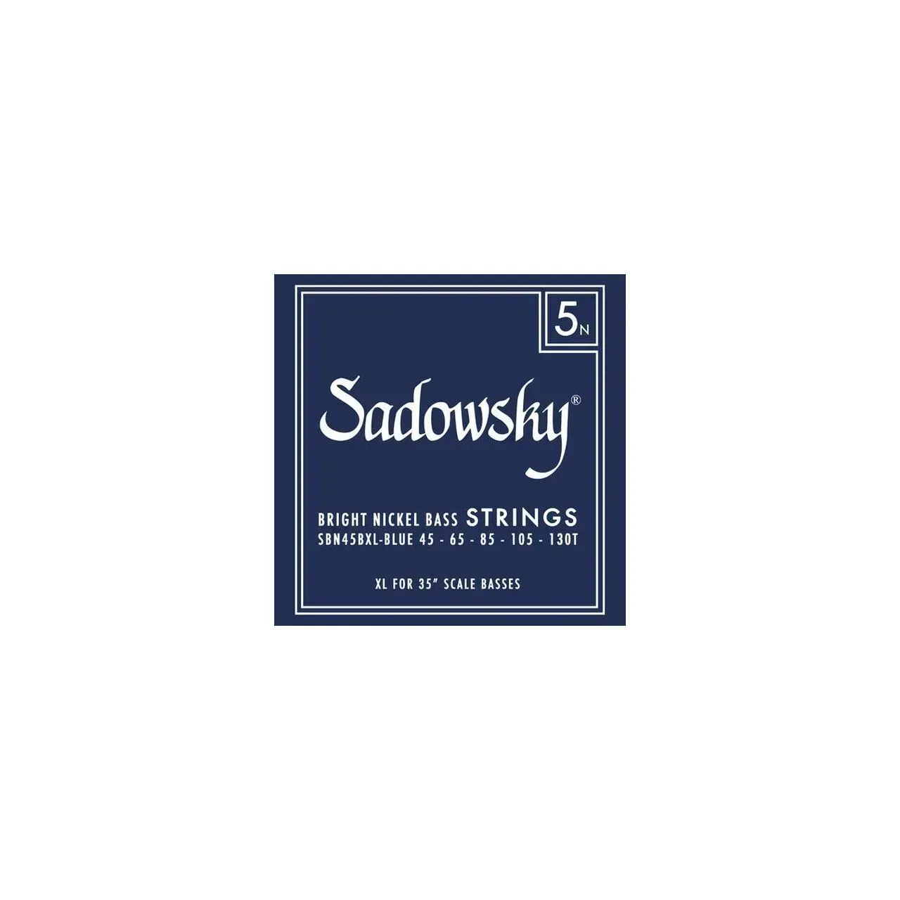 SADOWSKY Blue Label Bass String Set, Nickel, Taperwound, Extra Long (35") - 5-St