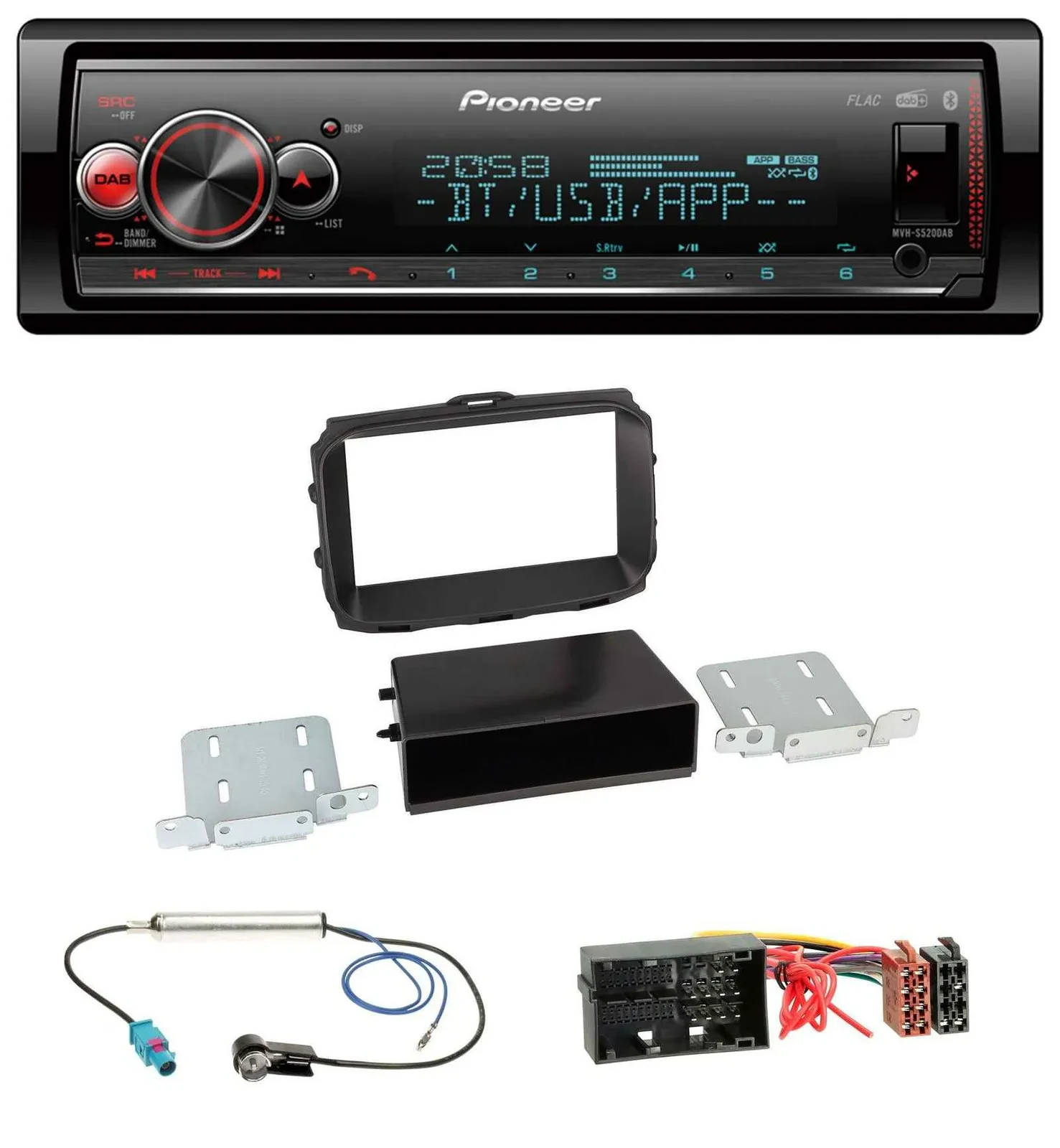 Pioneer Bluetooth USB MP3 DAB Autoradio für Alfa Romeo Giulietta 940 Facelift ab