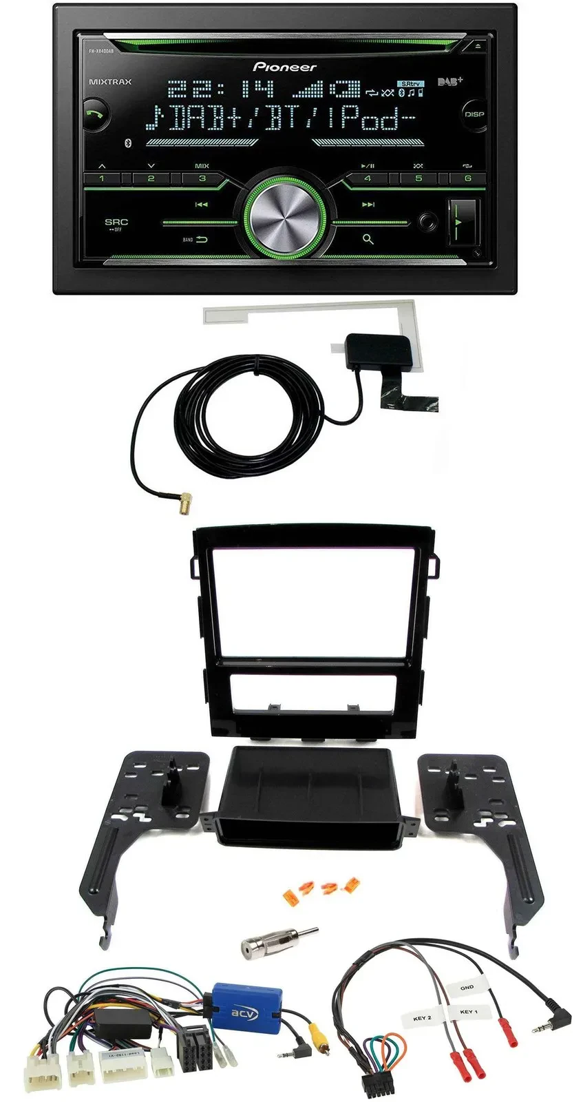 Автомагнитола Pioneer 2 DIN, CD, USB, Bluetooth, DAB для Subaru Impreza (с 2018)