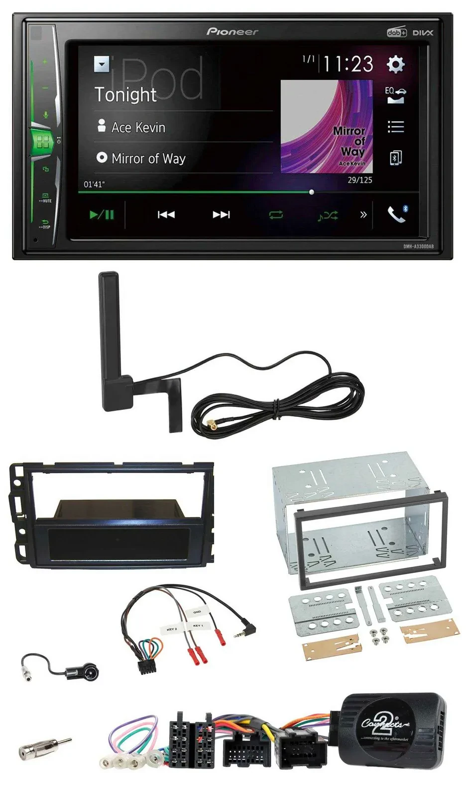 Pioneer MP3 DAB Lenkrad 2DIN Bluetooth Autoradio für Cadillac BLS YSCF 2006-2010