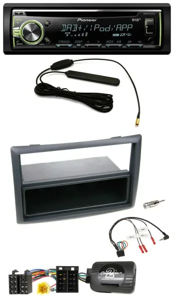 Pioneer MP3 USB CD DAB Lenkrad Autoradio für Renault Megane 2007-2008 schwarz