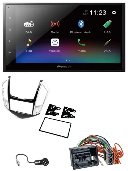 Pioneer USB Bluetooth DAB 2DIN MP3 Autoradio für Chevrolet Cruze 2011-2016