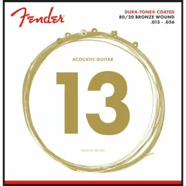 Струны для акустической гитары Fender 880M Dura-Tone 80/20 Bronze Coated Medium 13-56