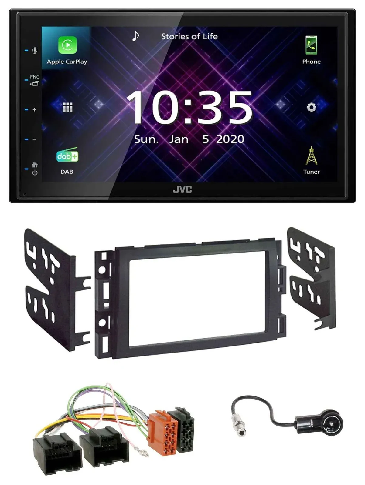 JVC DAB 2DIN MP3 Bluetooth USB Autoradio für Chevrolet Equinox Impala Monte Carl