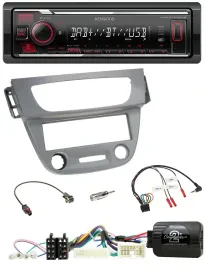 Автомагнитола Kenwood Bluetooth USB DAB для Renault Megane 3 (2012–2014), серый