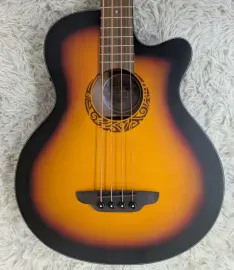 Б/У Электроакустическая бас-гитара Luna Guitars Tribal 34" табачный санберст