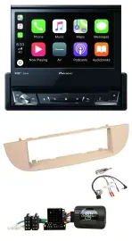 Pioneer DVD Bluetooth DAB USB Lenkrad Autoradio für Fiat 500 ab 2007 perlgrau be