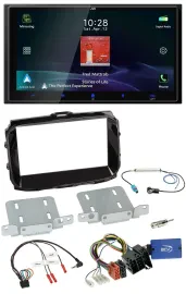 Автомагнитола JVC 2DIN, DAB, Bluetooth, USB, совместима с кнопками на руле, для Alfa Romeo Giulietta (2013–2021), ISO
