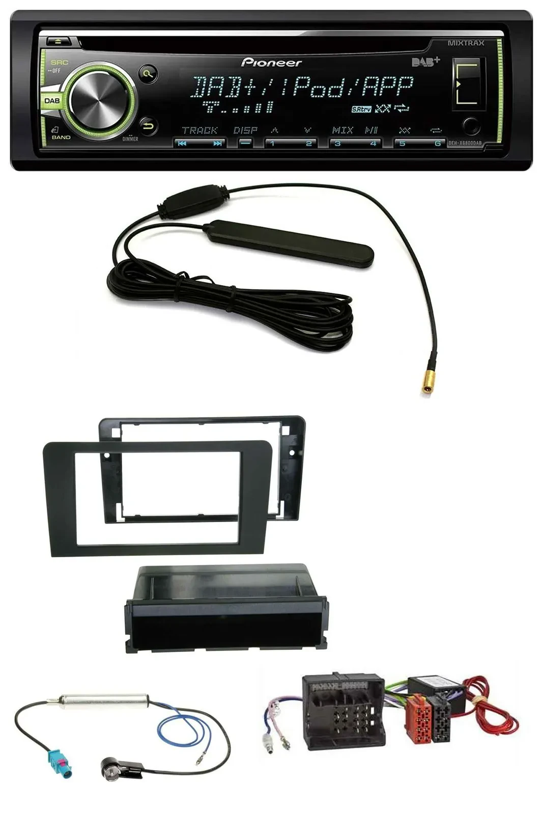 Pioneer MP3 USB CD DAB AUX Autoradio für Audi A3 8P 06-12 Symphony Aktivsystem Q