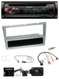 Pioneer Lenkrad DAB CD Bluetooth USB Autoradio für Opel Corsa C Tigra Meriva sil
