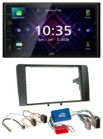 JVC DAB 2DIN MP3 Bluetooth USB Autoradio für Audi A3 8P 03-06 Aktivsystem ISO