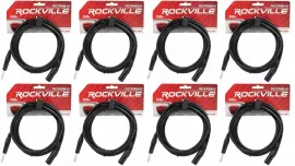 Коммутационный кабель Rockville RCXMB10-B Black 3.05 м (8 штук)