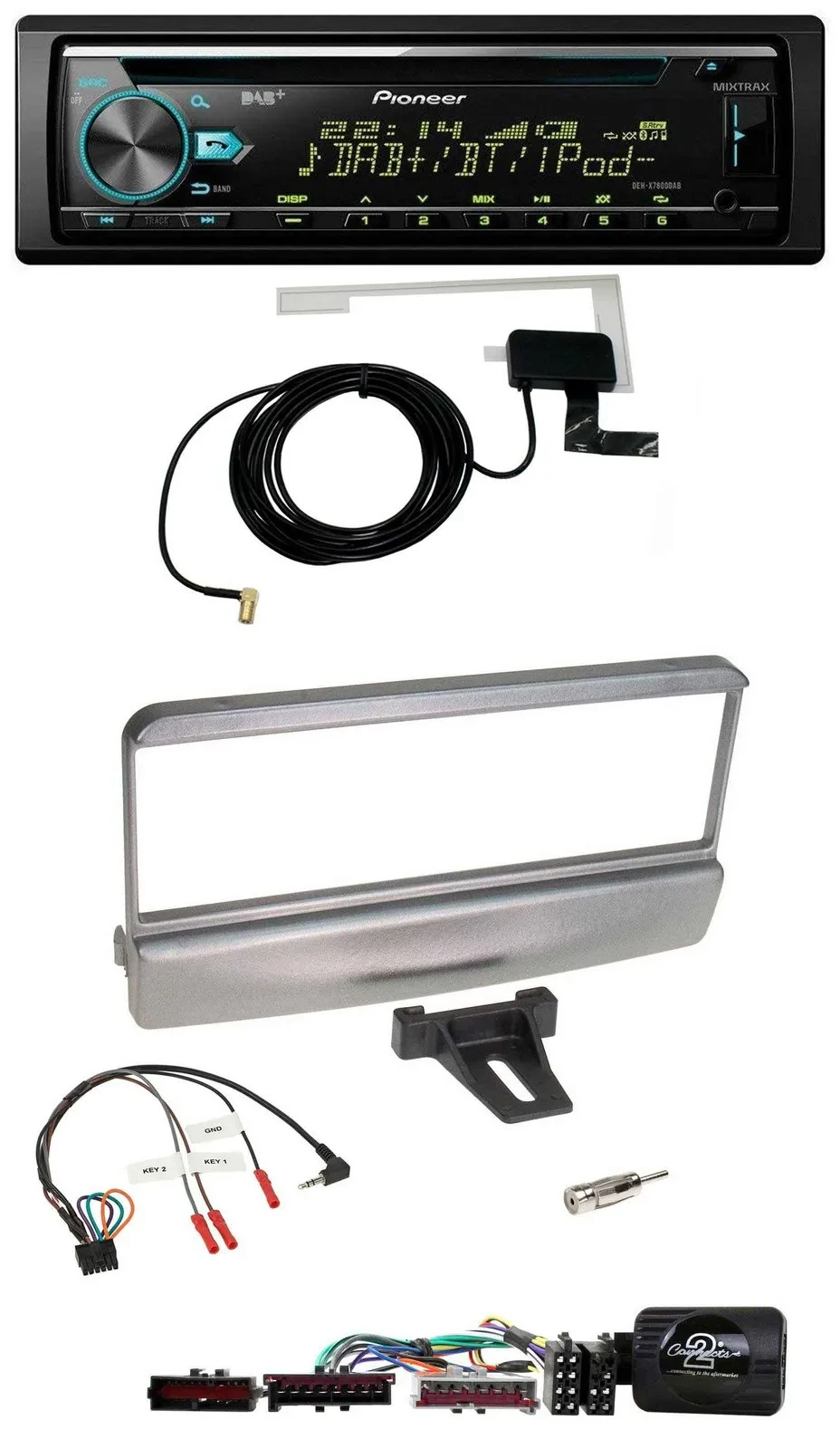 Pioneer MP3 Lenkrad CD USB DAB Autoradio für Ford Escort Focus silber