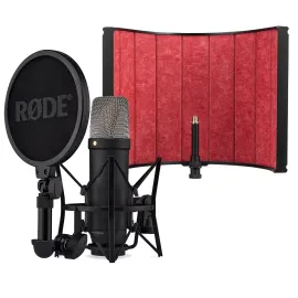 Rode NT1 5th Generation Hybrid Studio Condenser Microphone, Black, Bundle with S