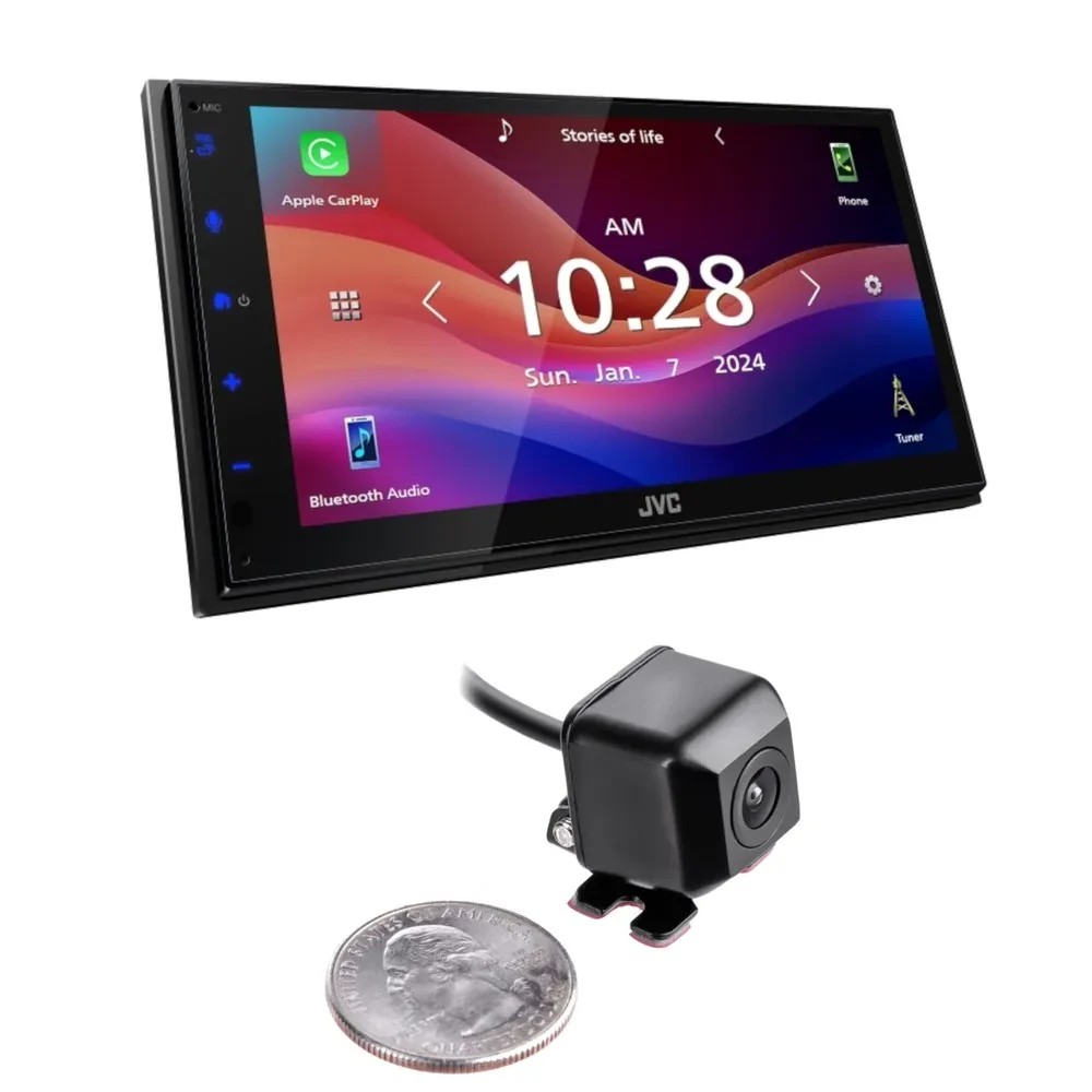 JVC KW-M690BW Digital Multimedia Receiver w/ 50% Off NVX XCADJ1 Backup Cam