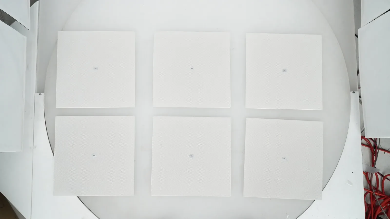 (6) JBL MTC-418SG White Square Grilles for Control 418 In-Celing Speakers