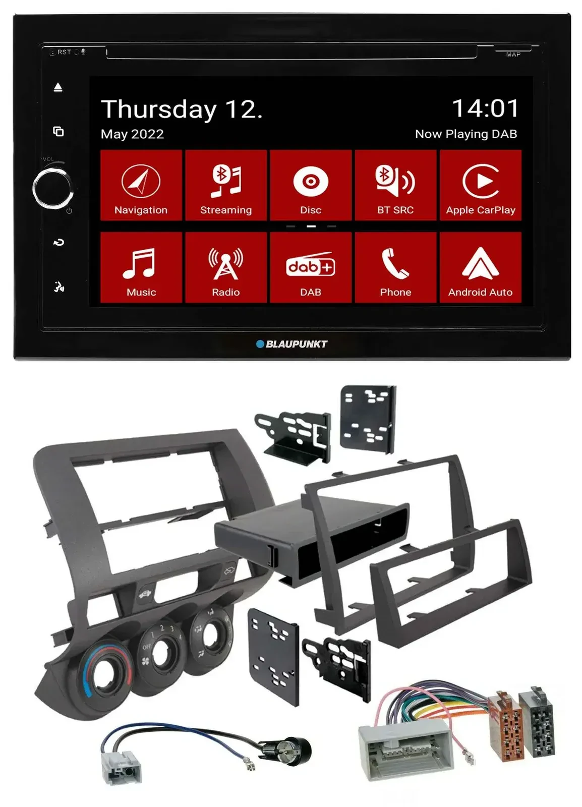 Blaupunkt MP3 DVD Bluetooth DAB 2DIN USB Autoradio für Honda Fit 06-07 nur US-Im