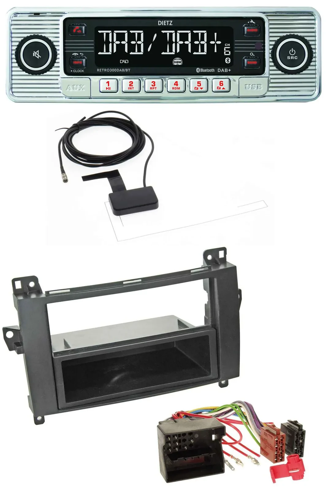 Dietz Bluetooth USB MP3 DAB Autoradio für Mercedes Vito Viano W639 06-14