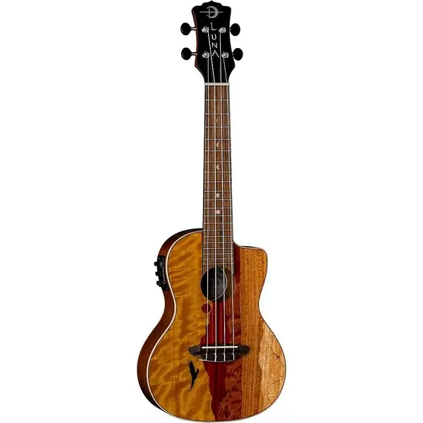 Укулеле концерт Luna Guitars Vista Eagle Tropical Wood Concert Acoustic-Electric Ukulele Gloss