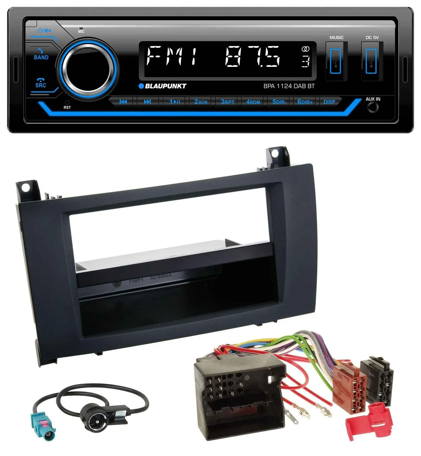 Автомагнитола для Mercedes SLK (R171, 2004-2011) Blaupunkt Bluetooth, USB, DAB, MP3