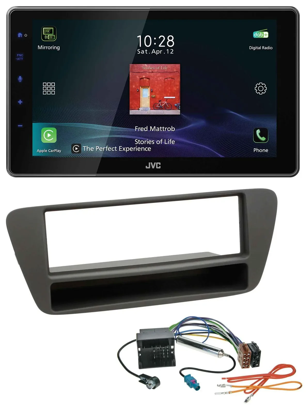 JVC DAB MP3 Bluetooth USB Autoradio für Audi Q3 (8U, 2011-2018)