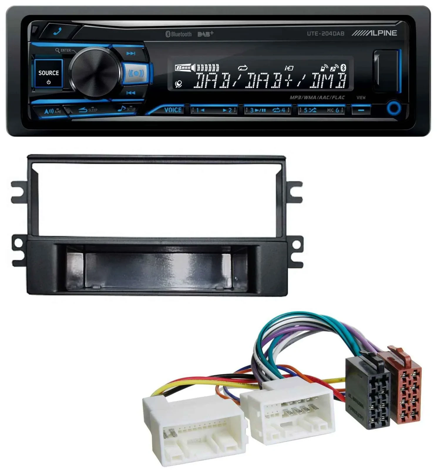 Alpine USB Bluetooth DAB MP3 Autoradio für Kia Carens (ab 2007)