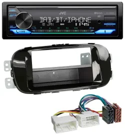 JVC Bluetooth DAB USB MP3 Autoradio für Kia Soul PS ab 14 piano-schwarz