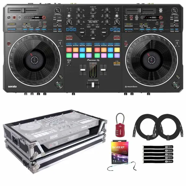 DJ-контроллер с джогом Pioneer DDJ-REV5 Black с аксессуарами