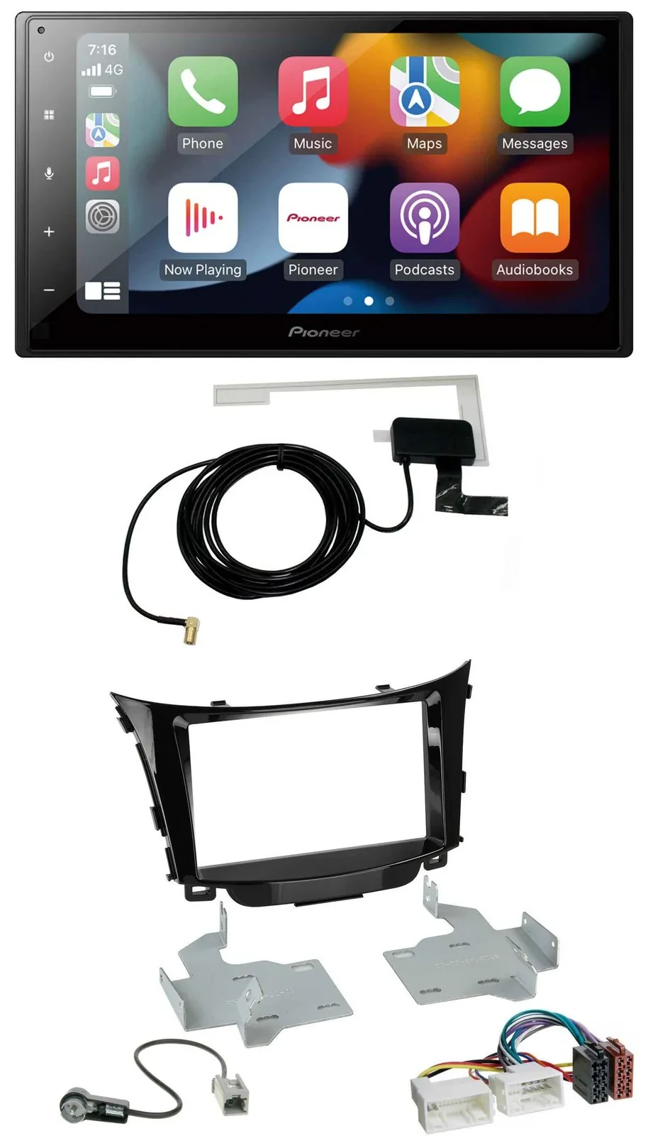 Автомагнитола Pioneer 2DIN, MP3, USB, Bluetooth, DAB для Hyundai i30 (с 2012)