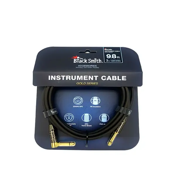 Инструментальный кабель BlackSmith GSIC-STRA3 Gold Series 3 м