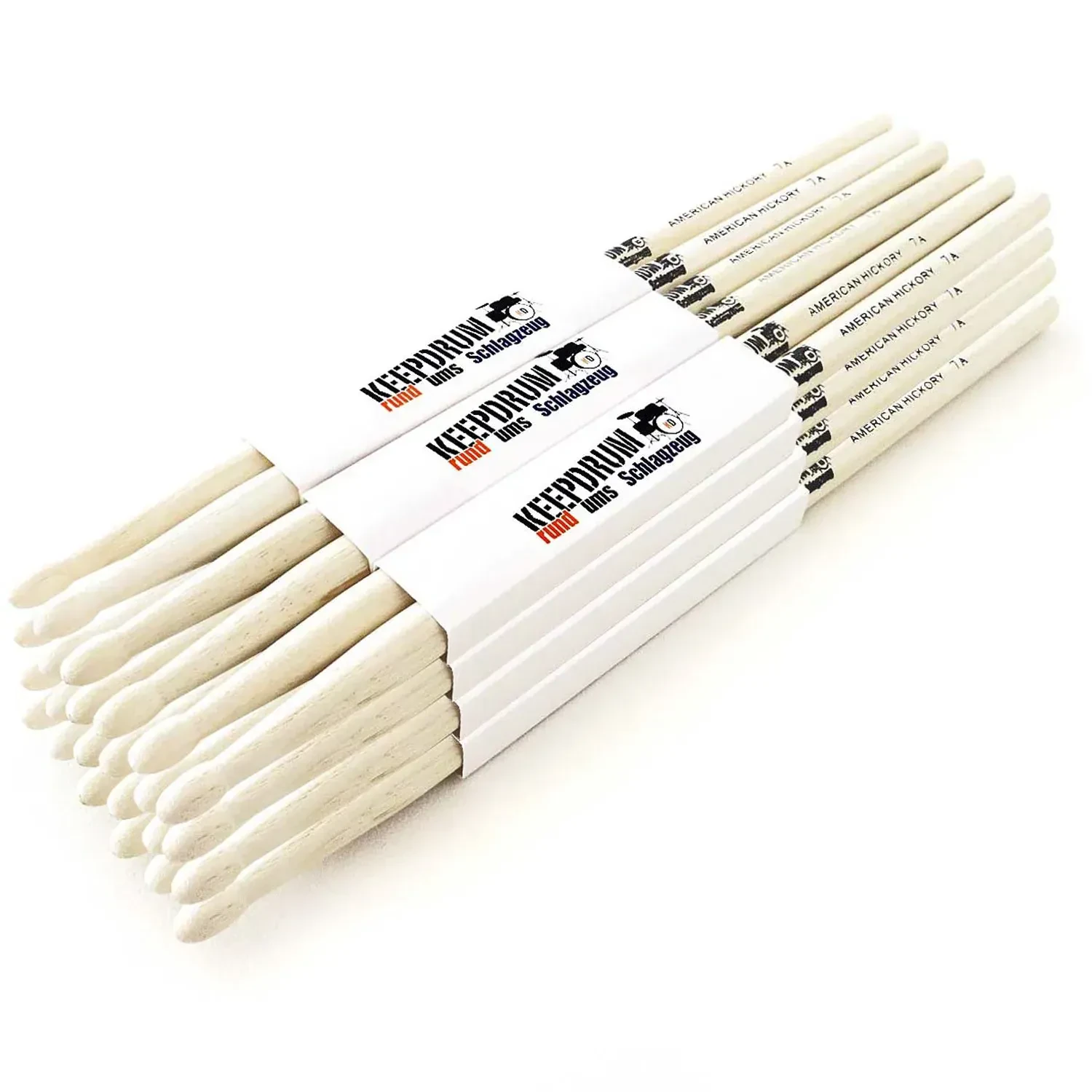 Барабанные палочки keepdrum 12XKD7AWF Hickory 7A (12 пар)
