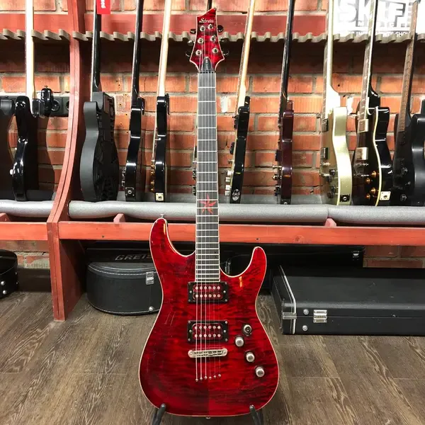 Электрогитара Schecter C-1 Exotic Star HH Red Korea 2007