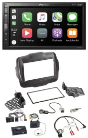 Автомагнитола Pioneer для Jeep Renegade (с 2015) 2 DIN, DAB, Bluetooth, USB, поддержка управления с руля
