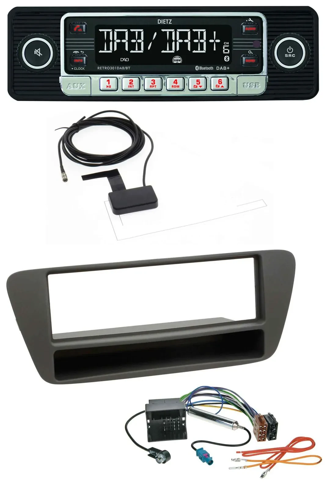 Dietz DAB Bluetooth USB MP3 Autoradio für Audi Q3 (8U, 2011-2018)