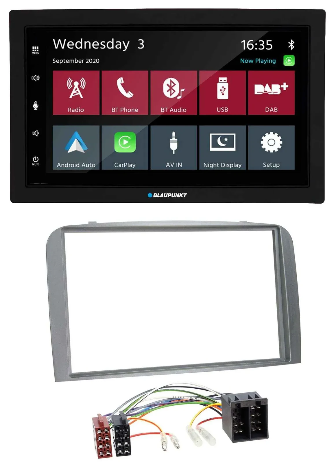 Blaupunkt DAB Bluetooth USB MP3 2DIN Autoradio für Alfa Romeo 147 GT 00-10 silbe