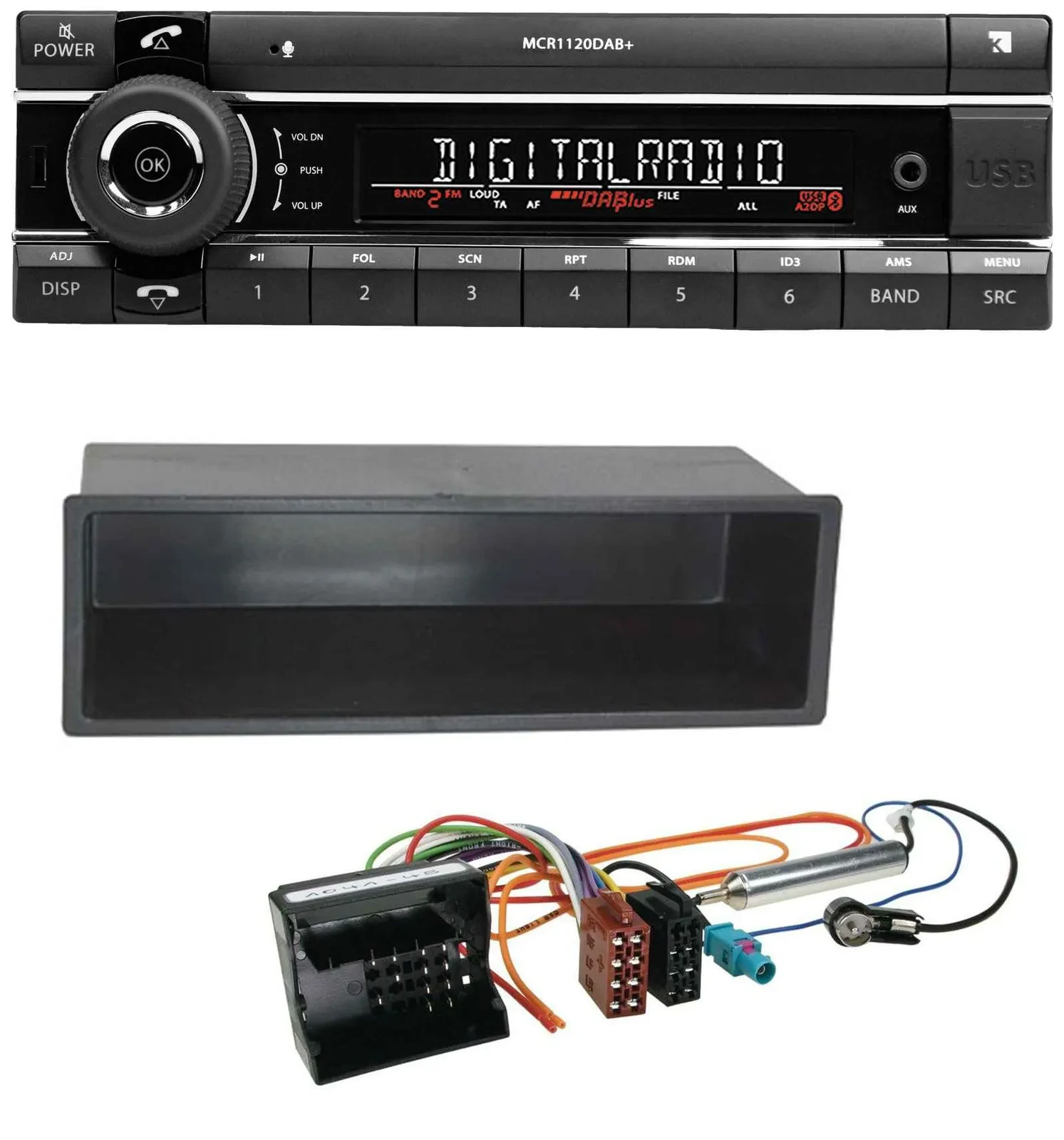 Kienzle Bluetooth MP3 USB DAB Autoradio für Peugeot 207 307 Expert Partner