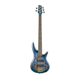 Ibanez SR Premium 5-String Electric Bass Guitar (Cerulean Blue Burst) Grade A