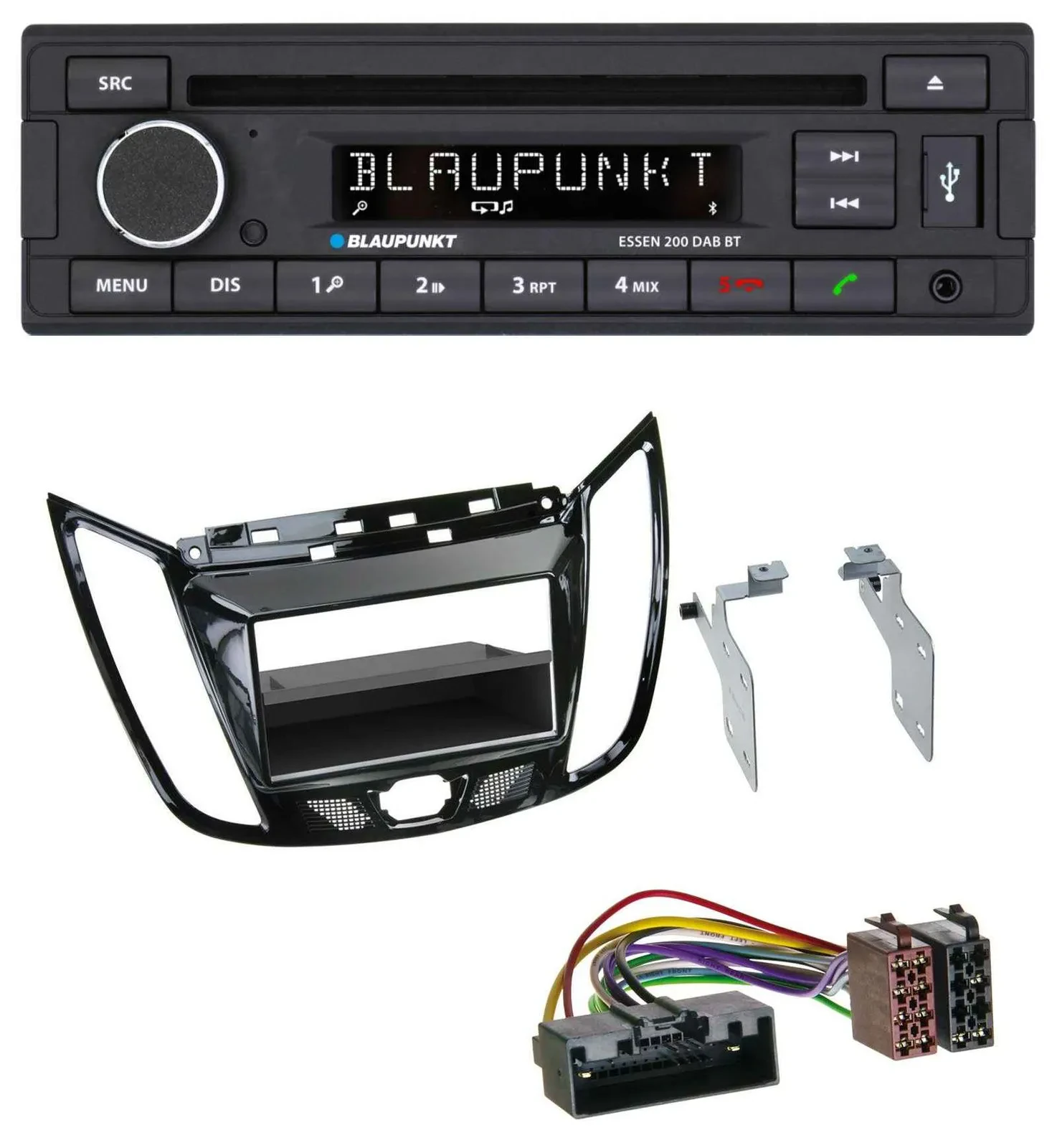 Blaupunkt USB MP3 Bluetooth DAB CD Autoradio für Ford C-Max Kuga Klavierlack sch