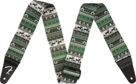 Ремень для гитары Fender Ugly Xmas Sweater Strap, Green Fair Isle