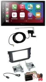 Автомагнитола Pioneer 2 DIN USB Bluetooth DAB MP3 для Smart ForTwo (2010–2014) Quadlock