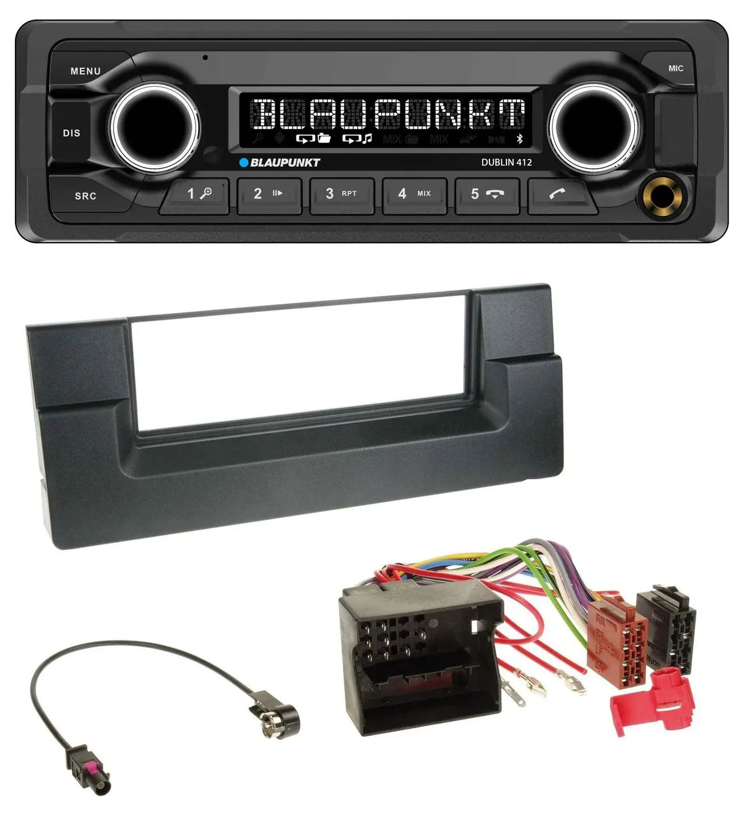 Автомагнитола для BMW 5 Series (E39), X5 (E53) Blaupunkt Bluetooth, USB, AUX, MP3, Quadlock