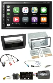 Автомагнитола Pioneer 2DIN, DAB, Bluetooth, USB, для Alfa Romeo MiTo 2014–2018, черная