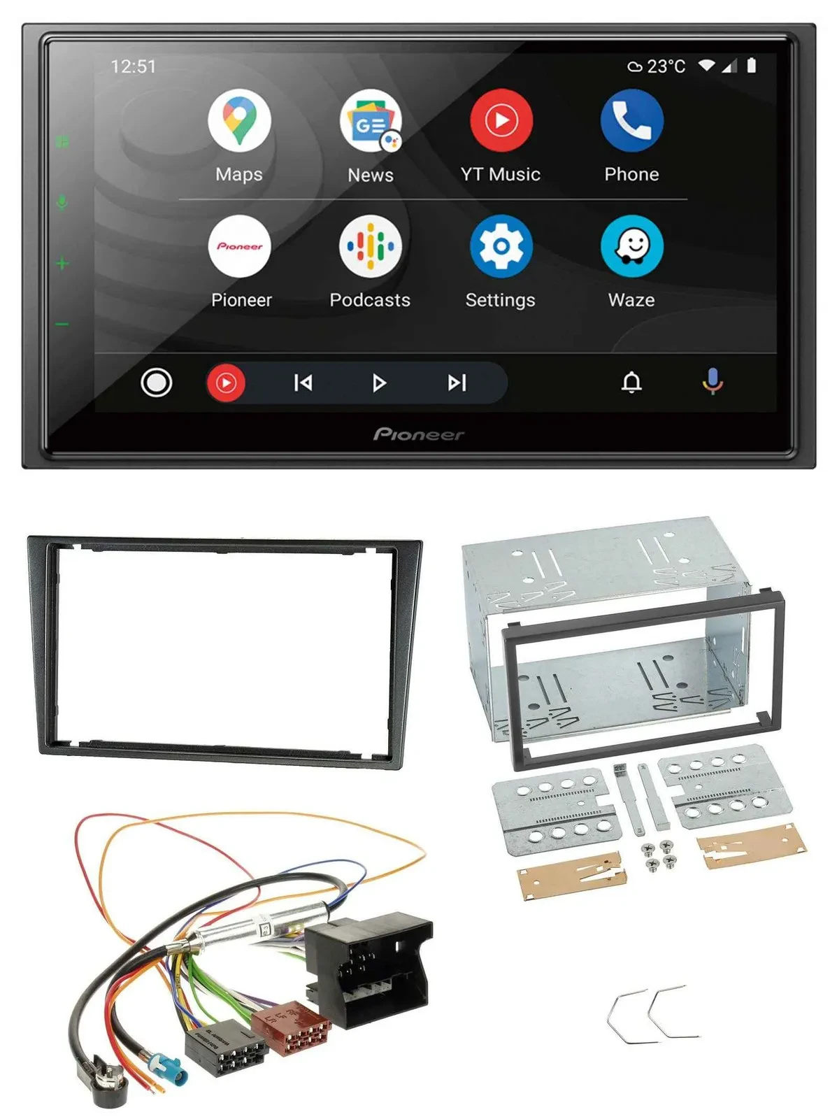 Pioneer USB 2DIN DAB MP3 Bluetooth Autoradio für Opel Combo C Meriva Corsa C Tig