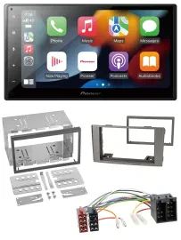 Pioneer DAB Bluetooth 2DIN USB MP3 Autoradio für Iveco Daily 2006-2014 silber