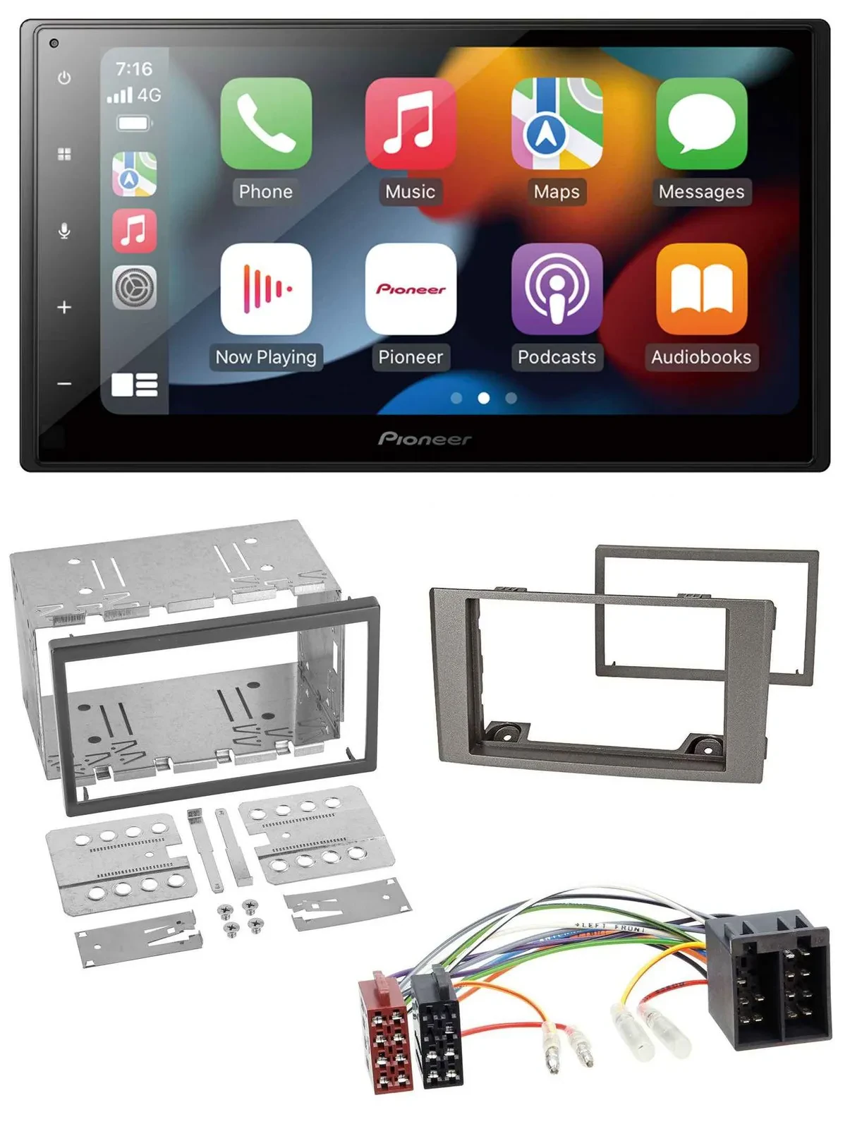 Pioneer DAB Bluetooth 2DIN USB MP3 Autoradio für Iveco Daily 2006-2014 silber